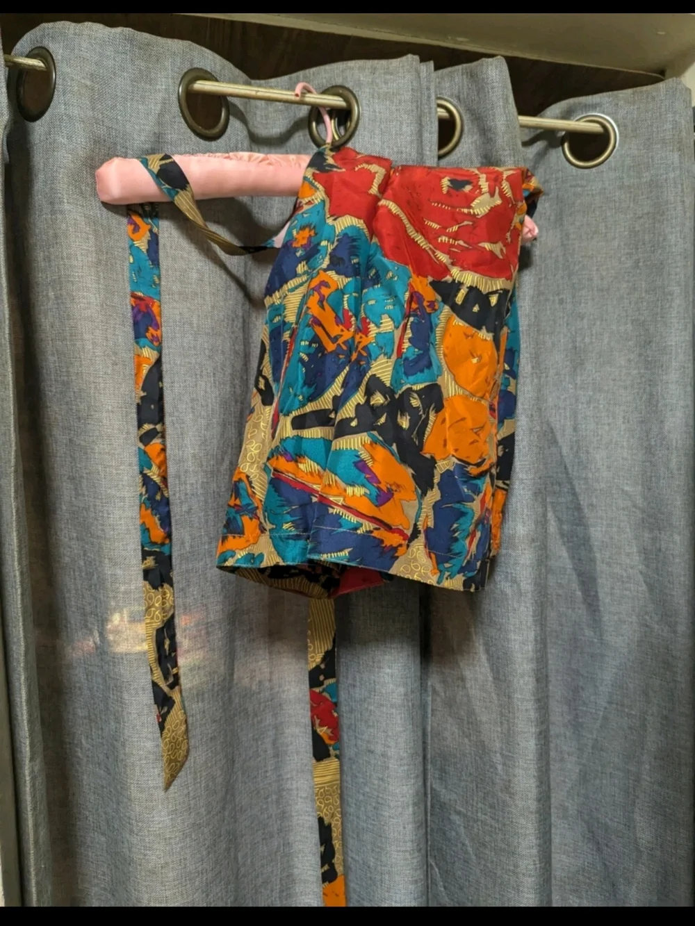 Rafaella Multicolor Metallic 100% Silk Romantic Floral Skirt Med - Picture 3 of 7